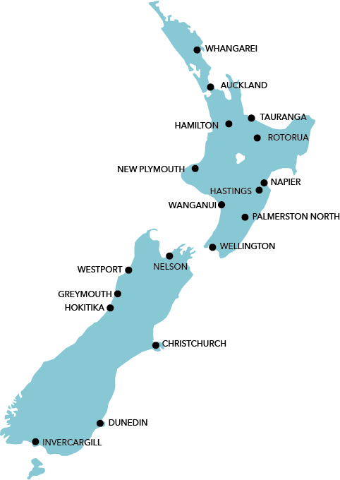 Map of NZ Locations | Roche